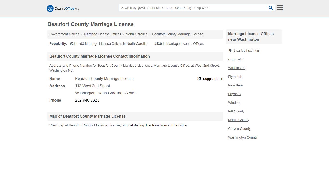 Beaufort County Marriage License